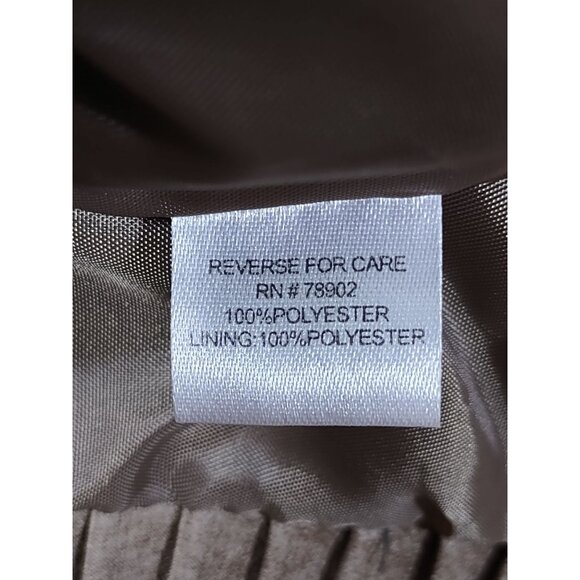 Erin London Pintuck Pleat Blazer Mocha 1 Button Sheen Lined Jacket Plus Sz 1X - Picture 10 of 11